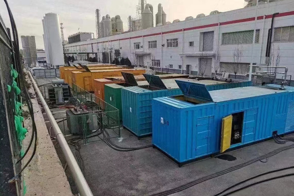 陆川发电机租赁施工现场